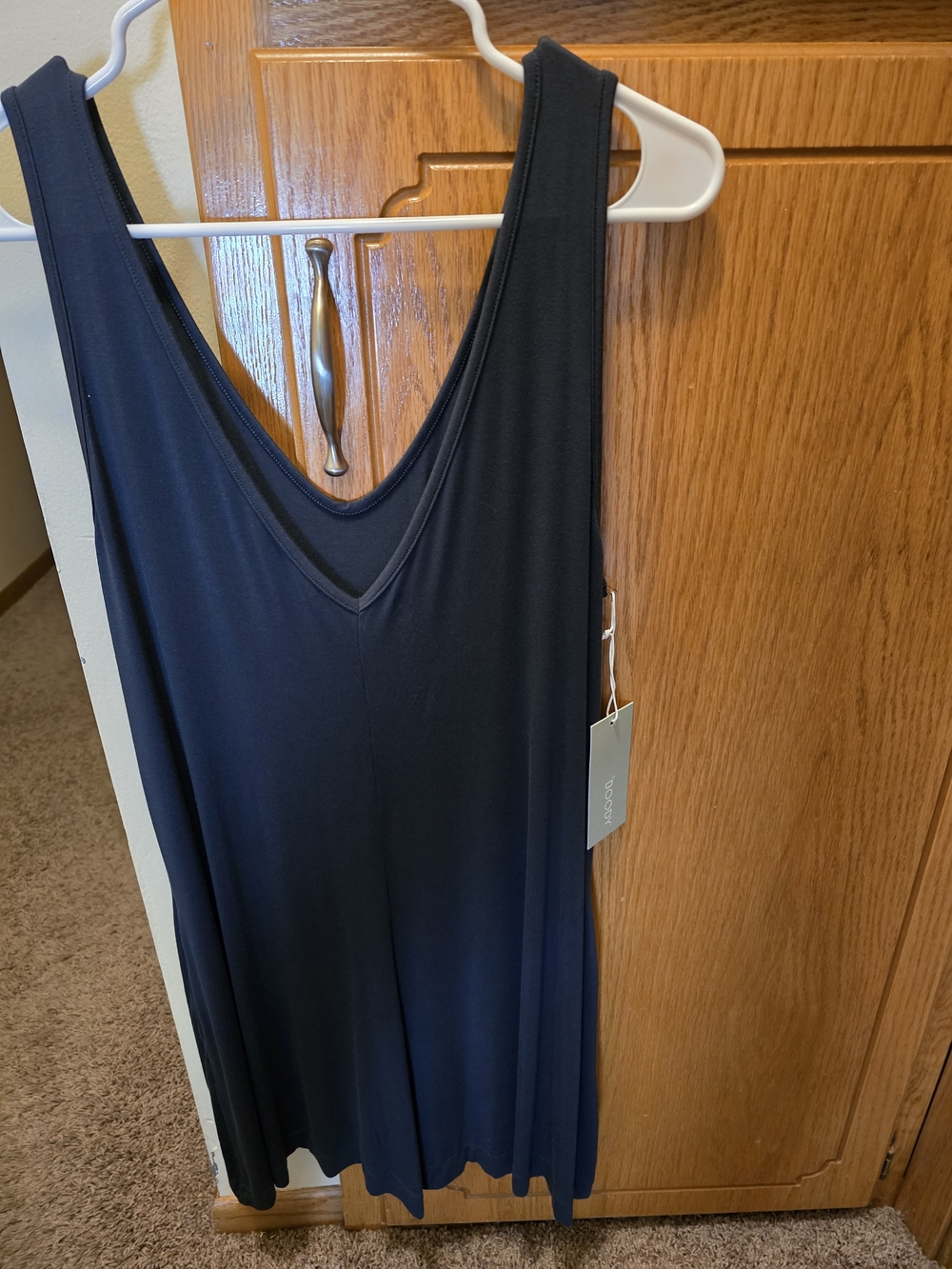 Boody Jumpsuit One Peice Shortie. Navy With V Neck Bamboo Viscose Size Large